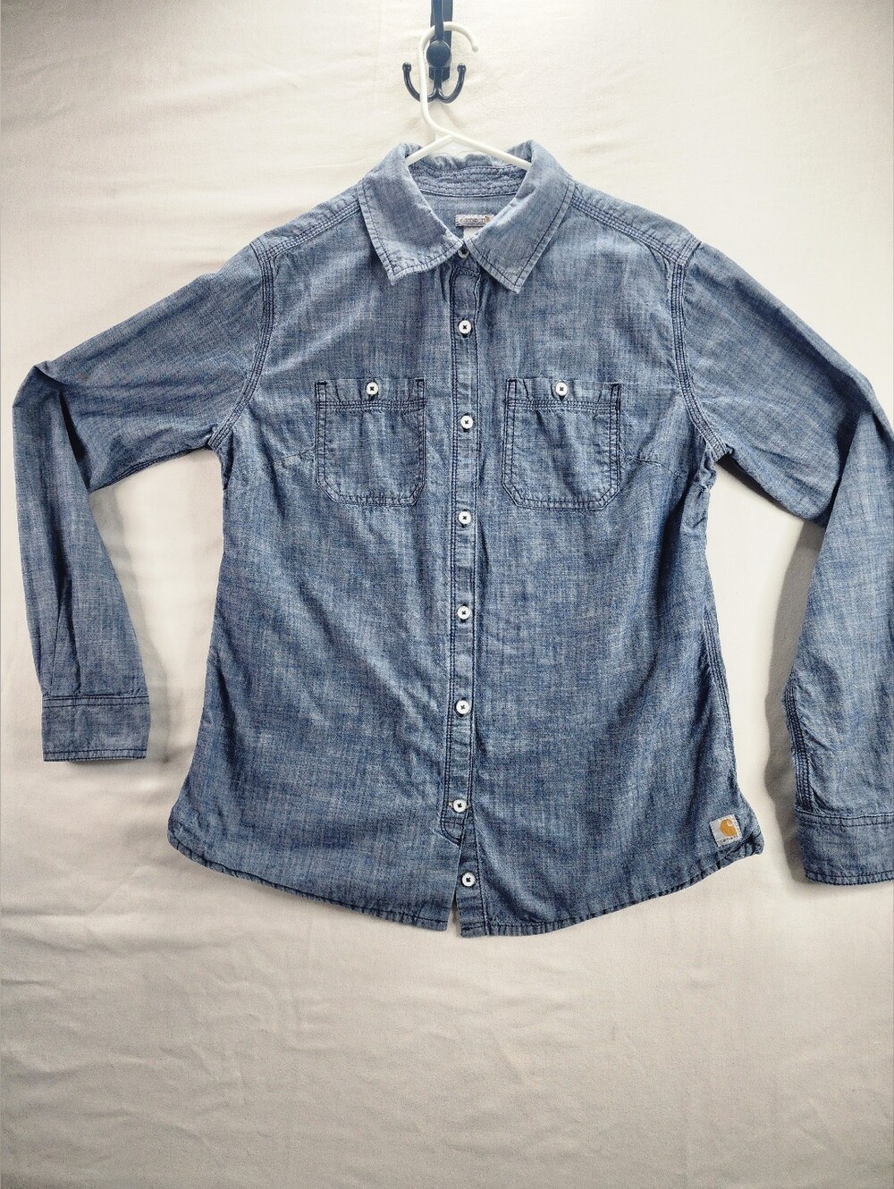 Carhartt Womens Denim Button Down Shirt.